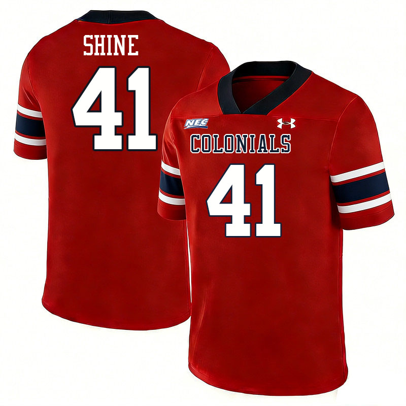 Robert Morris Colonials #41 Ethan Shine College Football Jerseys,Uniforms Stitched-Red